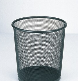 12 Liter PVC Coating Metal <b>Mesh</b> Open Waste Basket, Round <b>Wire</b> <b>Mesh</b> Trash Bin for Indoor Use - Product Image 2