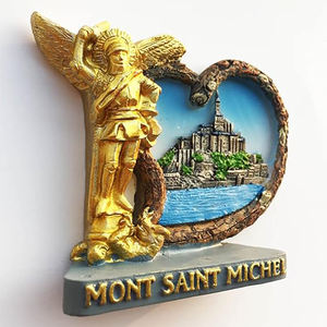 Weivista 3D Mont Saint-Michel Normandía <span class=keywords><strong>Francia</strong></span> Imán de nevera Colección artesanal de regalo de recuerdo - Product Image 4