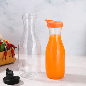 Botella <span class=keywords><strong>de</strong></span> plástico para bebidas artesanales reutilizable <span class=keywords><strong>de</strong></span> 1000ml al por mayor para un diseño claro <span class=keywords><strong>con</strong></span> tapa abatible para bebidas <span class=keywords><strong>de</strong></span> licor y agua carbonatada - Product Image 2