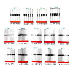 200 pièces 14 valeur commutation rapide Schottky Diode Kit assorti 1N4001 1N4004 <span class=keywords><strong>1N4007</strong></span> 1N5408 <span class=keywords><strong>UF4007</strong></span> FR207 1N5817 1N5819 1N5822 1N4148 - Product Image 2