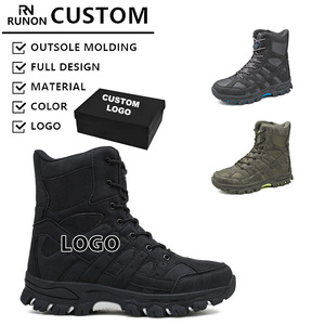 Botas tácticas para hombre al aire libre, escalada en acantilado, negro, gris, colores de ajuste visibles, botas de montaña, botas de senderismo - Product Image 1