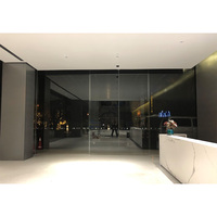Système de porte coulissante automatique - Porte double vitrage d'entrée principale pour hôtel et centre commercial, kit d'opérateur de porte d'entrée commerciale
