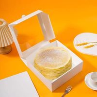 Boîtes alimentaires pour boulangerie de 4, 6, 8 et 10 pouces, boîte d'emballage pour gâteau au fromage basque et mousse