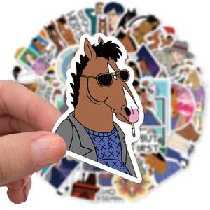 Autocollants décoratifs en vinyle PVC personnalisés ZY0535C, imperméables, style anime <span class=keywords><strong>BoJack</strong></span> Horseman, pour bagages, qualité supérieure, style cartoon - Product Image 4