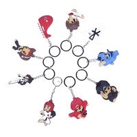 Porte-clés personnalisé en caoutchouc PVC multicolore, figurine de dessin animé, taekwondo, arts martiaux, cadeau