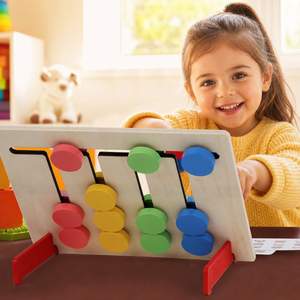 Jeux d'association d'animaux à quatre couleurs Montessori personnalisés, puzzles coulissants double face, jouets d'<span class=keywords><strong>entraînement</strong></span> <span class=keywords><strong>logique</strong></span> pour enfants et tout-petits - Product Image 2