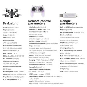 Dron FPV HGLRC Draknight de 2 Pulgadas, Kit RTF 2S-4S, Control Remoto ELRS 2.4G, Simulador USB, Dongle, Micro Quadcopter para Principiantes - Product Image 5