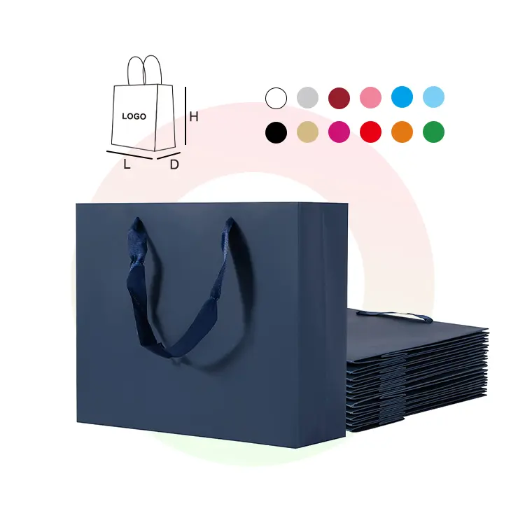 Geschenkverpackung Einkaufspapiertüte mit eigenem Design Großhandel personalisiertes Logo luxuriöses ausgefallenes Papier OEM Flexografie