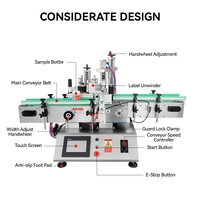 Machine d'étiquetage automatique pour bouteilles en verre rondes et hexagonales, 25 pièces par minute, pour les usines de boissons et d'aliments en verre