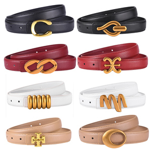 <span class=keywords><strong>Ceinture</strong></span> pour <span class=keywords><strong>femme</strong></span> en alliage fin doré antique, avec <span class=keywords><strong>boucle</strong></span> personnalisée, style professionnel, haut de gamme, décorative simple, largeur 2,3 cm, polyvalente pour robe - Product Image 1