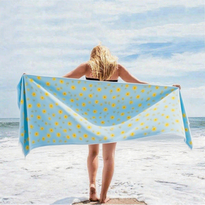 Gahumi bán buôn tùy chỉnh quá khổ bãi biển Khăn Logo Bộ Nhà Máy Giá tái chế mềm da thân thiện với bãi biển Khăn cát miễn phí - Product Image 2