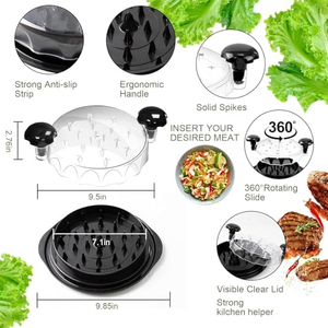 Utensilio Rotor Rápido para Desmenuzar Pollo con Tapa, para Preparación de Carne Desmenuzada y Ensaladas - Product Image 2