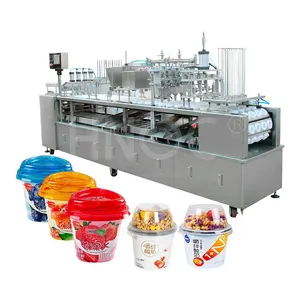 HNOC Full Automatic 1 Oz Beverage Sealer Curd Ice Water Butter 1 to 4 Plastic Cup Fill and Seal Machine