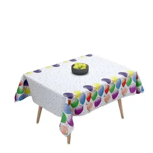 Toalha de mesa de plástico para festas de aniversário, decoração de mesa para comemorações