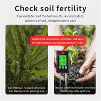 Testeur numérique d'humidité du sol 6 en 1, portable, pour tester le pH, la fertilité, la température, la luminosité du soleil et l'humidité du sol, pour jardin, pelouse et plantes