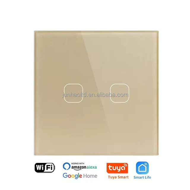 AC100V~240V ODM OEM Logo Brand Factory 86*86mm EU UK Types Touch Wifi Smart Switches Alexa Control With/without Neutral