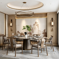 Projet de design d'intérieur clé en main pour hôtel et restaurant de luxe, rendu 3D, ensemble de mobilier complet, solution tout-en-un