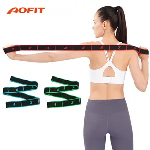 adjustable Yoga Stretch Elastic Strap Yoga Mat Harness Strap Sling Portable Yoga Band for Fitness, Dance Training, Gymnastics