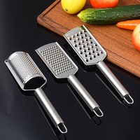 Ensemble d'outils de cuisine en acier inoxydable Fromage Zesteur de citron Gingembre Ail Moulin à chocolat pour fruits Pomme de terre-Poignée confortable