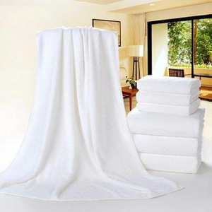 Vente en gros hospitalité personnalisé blanc 100% coton peigné pur coton hôtel serviette de bain - Product Image 5