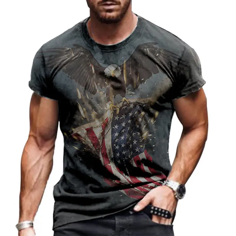 Camiseta con estampado 3D para hombre, Camiseta con estampado digital, ropa para hombre