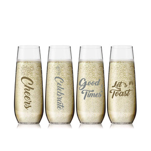 Copas <span class=keywords><strong>de</strong></span> champán <span class=keywords><strong>de</strong></span> plástico sin tallo BST <span class=keywords><strong>de</strong></span> 270 ml (9 oz), copas <span class=keywords><strong>de</strong></span> brindis <span class=keywords><strong>de</strong></span> plástico transparente desechables, irrompibles, reciclables y libres <span class=keywords><strong>de</strong></span> BPA - Product Image 1