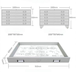 Cassettiera Professionale in Acciaio Formato A0 A1 / Armadio per Disegni con 5/10 Cassetti per Conservazione di Opere d'Arte di Grande Formato, Resistente - Product Image 6