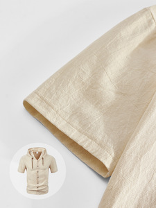 Camisas Guayaberas de Lino de Manga Corta Personalizadas para Hombre, Camisa con Botones, Estilo Casual Hawaiano para Playa, Ligera y a la Moda - Product Image 4
