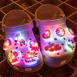 PVC Cute Style Custom Logo pink LED <strong>Shoe</strong> Charms Kawaii Rabbit Bling <strong>Shoe</strong> Decoration Shinny Designer Charm <strong>Shoe</strong> <strong>Accessories</strong> - Product Image 1