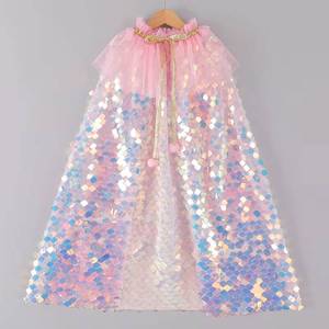 Capa de Lentejuelas de Sirena para Niñas 2026, Disfraz de Princesa para Halloween, Chal Brillante para Bebés y Niñas Pequeñas, Disfraz para Fiesta de Cumpleaños y Actuaciones Escénicas - Product Image 6