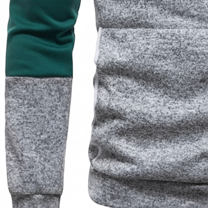 Sweat-shirt à capuche à manches longues pour homme, décontracté, avec motif brodé, cordon de serrage, poche kangourou - Ensemble 2 pièces - Product Image 1