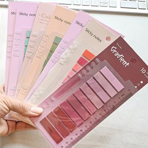 Pestañas de índice degradado personalizadas, <span class=keywords><strong>notas</strong></span> adhesivas, banderas de <span class=keywords><strong>notas</strong></span> postales autoadhesivas, marcador de escritura, regla, marcadores de página hechos de papel - Product Image 6