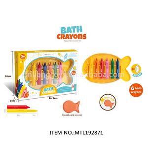 무료 샘플 어린이 다채로운 크레용 세트 아기 욕조 크레용 무독성 빨 색상 목욕 크레용 장난감 - Product Image 1