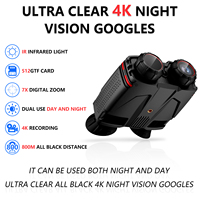 Caseeda NCV800 Monoculaire thermique infrarouge Zoom 7X Lunettes de vision nocturne Enregistrement vidéo Portée thermique pour l'observation de la faune