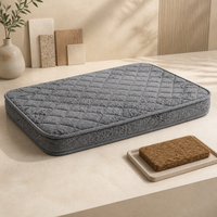Matelas pour animaux de compagnie avec housse imperméable, gris, matelassé, soutien ferme, pour chiens