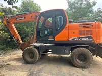 Pneu en caoutchouc pour excavatrice sur chenilles d'occasion 15 tonnes Daewoo Doosan DX150W DX150W-9 DH150W-7 Système entièrement hydraulique Moteur Pompe Engrenage