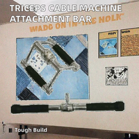 Tige de traction inférieure de colle à main noire de 20 pouces Poignée de type D à double tête Ensemble de deux pièces revêtues de colle électroplaquée avec cordes de combat