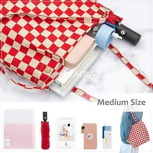 <b>Large</b> Capacity Cotton <b>Canvas</b> Tote <b>Bag</b> with Striped Pattern Zipper Closure Designer Fashion Bridesmaids Gift Shoulder Tote <b>Bags</b> - Product Image 3