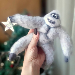 Adornos de fieltro de muñeco de nieve abominable, muñeco de nieve de fieltro con aguja divertida, adornos para árboles de Navidad, regalo de cumpleaños para niños - Product Image 5