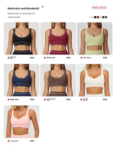 Nuovo <span class=keywords><strong>Reggiseno</strong></span> Sportivo da Donna con Contrasto di Colore, Senza Schienale, <span class=keywords><strong>Push</strong></span>-<span class=keywords><strong>up</strong></span>, con Spalline, per Allenamento e Yoga - Product Image 3