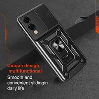 Coque de téléphone armure de fenêtre coulissante pour Huawei Nova 12i 13 Pro 5G Magic 7 Honor X9C X60 200 Smart Metal Ring TPU + PC Cover