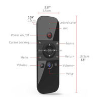 Télécommande vocale M8 Air Mouse 2.4G, Mini clavier sans fil d'apprentissage IR détection gyroscopique batterie au lithium pour boîtier tv android