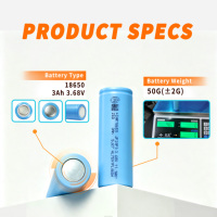 Baterai Silinder Lithium NCM 18650 JP30 3000mAh 3.7V 40C High Rate Grade A untuk Peralatan Listrik, E-bike, Senter, Mainan RC