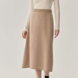 تنورة تنحيف عالية الجودة جديدة للنساء بخطوط عالية الخصر من الأعلى للبيع بالجملة فستان صوف نسائي للخريف والشتاء - Product Image 5