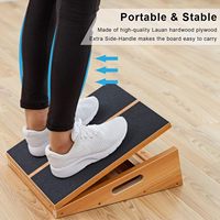 Tabla Inclinada Profesional de Madera Ajustable para Estiramiento de Pantorrillas, Alfombrilla Antideslizante para Ejercicios de Rodillas, Tobillos, Talones, Pies y Piernas