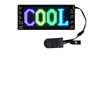 Mini Letrero LED Recargable con Bluetooth, Pantalla de Mensajes, Control por Aplicación, Panel de Matriz Programable Personalizado, Insignia para Mochila, Texto y Gráficos