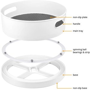 Barato Popular 22,5 cm <span class=keywords><strong>Lazy</strong></span> <span class=keywords><strong>Susan</strong></span> tocadiscos gabinete de cocina organizador de almacenamiento de alta calidad tocadiscos giratorio contenedor de almacenamiento - Product Image 5