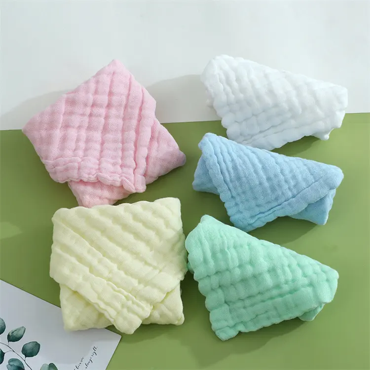 Super Soft Muslin Burp Panos 100% Algodão Recém-nascido 6 Camadas Washcloth Baby Face Toalha Recém-nascido Wash Cloth Set