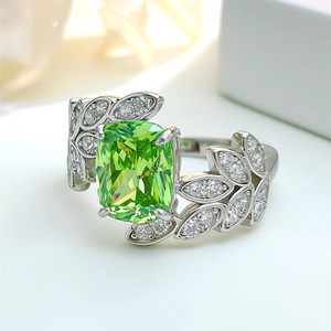 Anello a foglia floreale intrecciata da donna, gioiello fresco e alla moda per le dita - Product Image 3