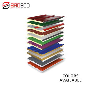 Panneau sandwich de <span class=keywords><strong>toiture</strong></span> en laine de roche à 3 nervures, prix d'usine, pour les projets de rénovation et d'extension de bâtiments - Product Image 6